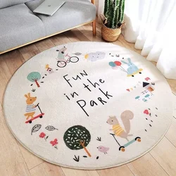 living room round children's game crawling mat Round Fluffy Carpet White Bedroom Carpet Kids Carpet Baby Rug Alphabet Kids Rugs
