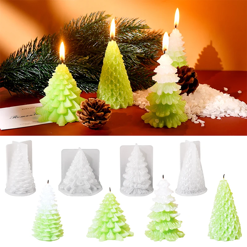 DIY Christmas Tree Candle Holder Silicone Mold For Resin, Wax, And Plaster - Perfect For Holiday Decor Projects