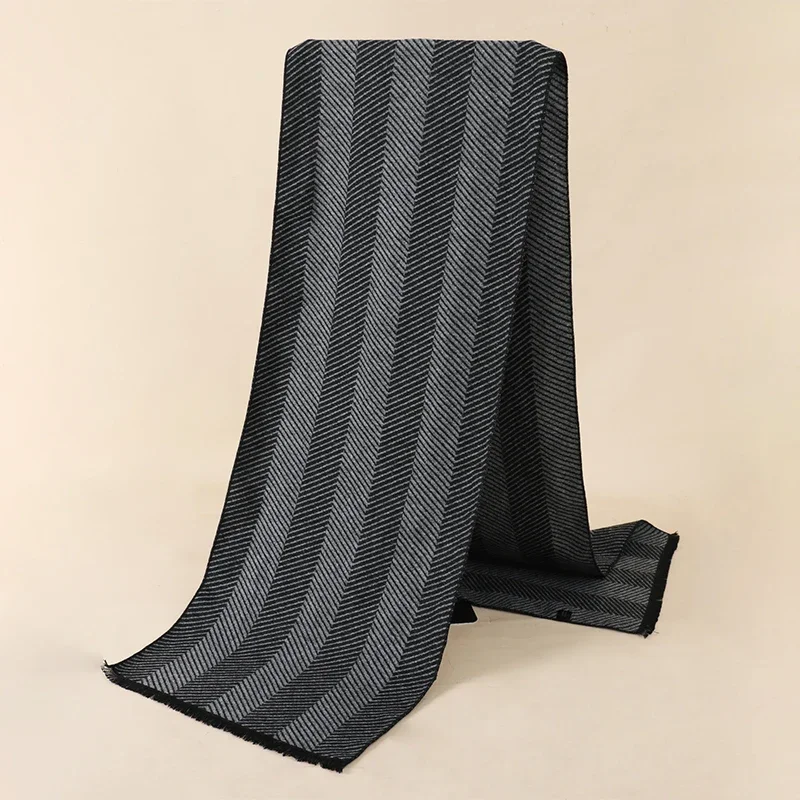 Écharpe à carreaux d'hiver Design hommes cachemire Pashmina chaud châle dame enveloppement gland foulards tricoté couverture épaisse 2025