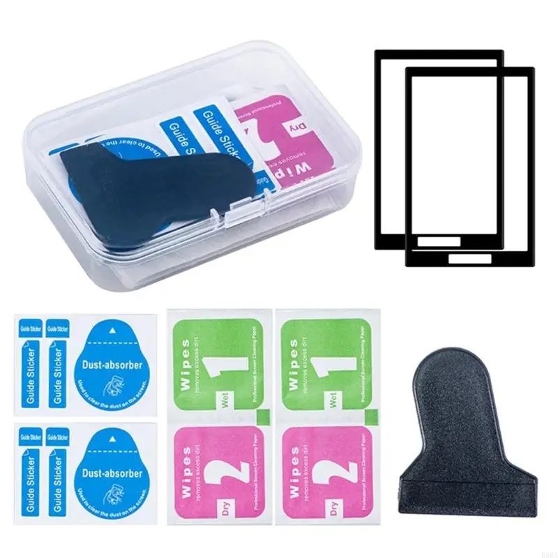 1 pellicola protezione in vetro temperato set con wipe per applicazione a 360 con fotocamera sportiva resistente e