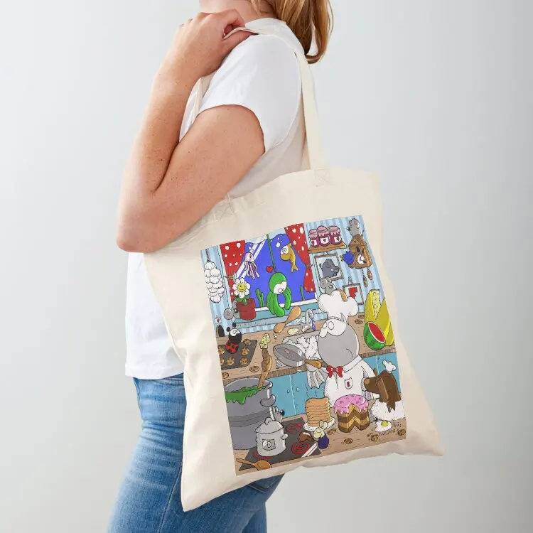 

Fred the Bat - Adventures in the Kitchen Tote Bag Canvas bag for women Reusable bags shoping bag Large bags for women