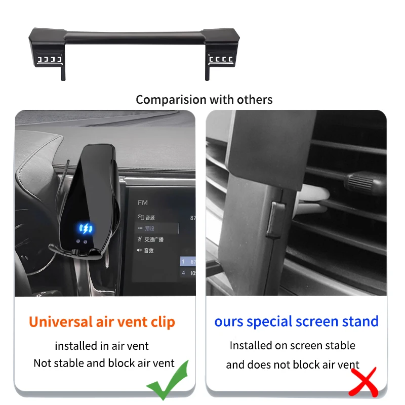 Gravity Car Phone Holder Magsafe Wireless Charge Smartphone Holder For Toyota Alphard Vellfire Touch Screen Cellphone Bracket