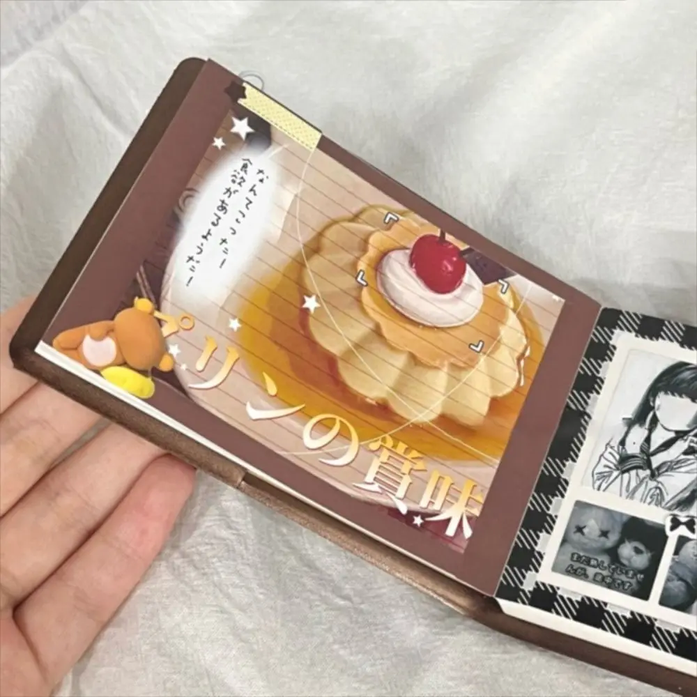 Retro A7 Mini Pocket Book Blank Inner Page Solid Color Diary Book PU Leather Notepad for Students School Supplies