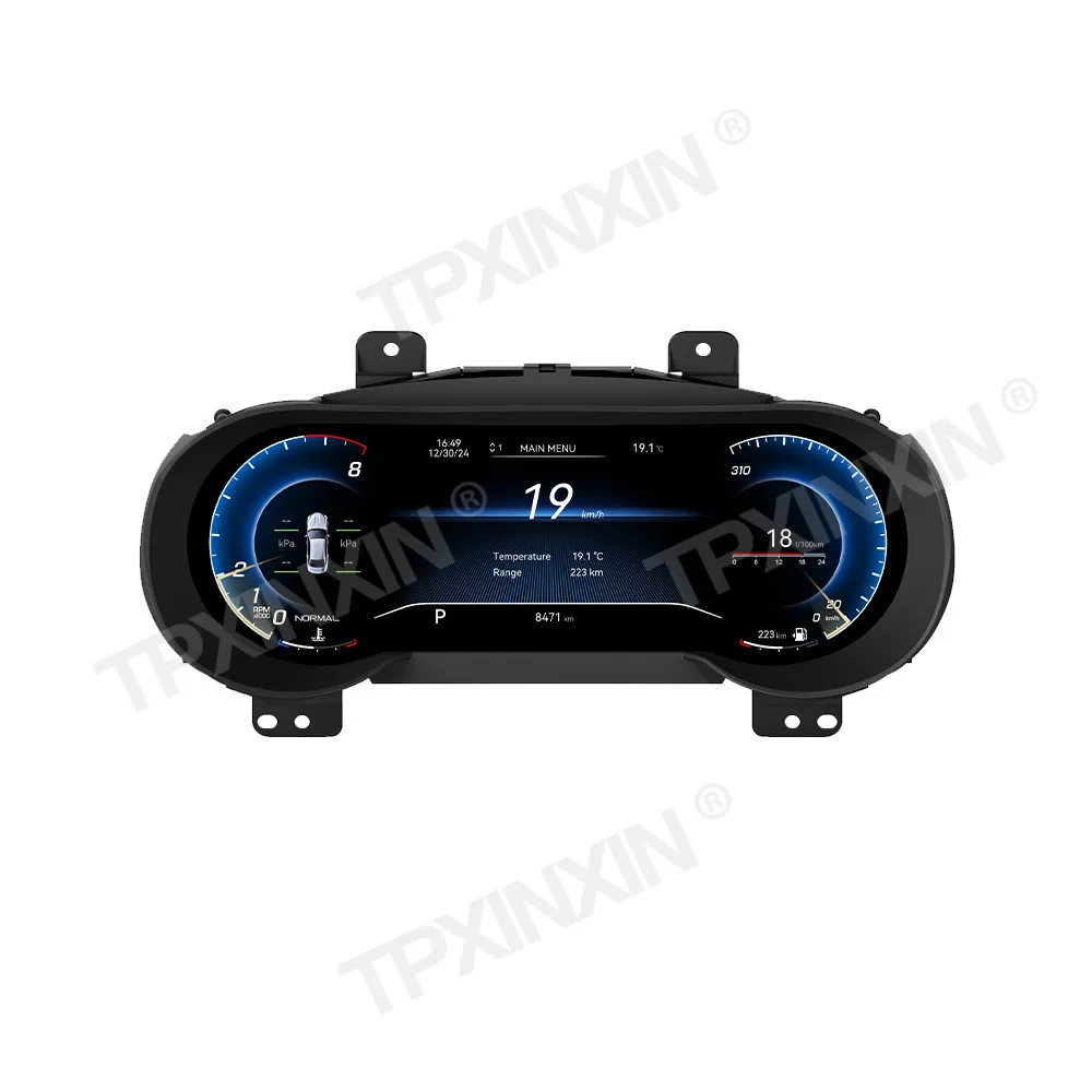 أحدث مجموعة رقمية لشاشة الخريطة لعام 2026 لمازيراتي ليفانتي 2016-2023 مقياس سرعة قمرة القيادة الافتراضي وحدة أدوات لوحة قيادة السيارة #4