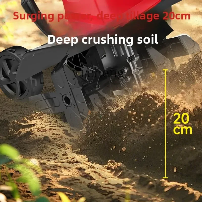 TQH agricultural micro-tiller, small household rotary tiller, ditching and soil loosening, multi-functional tillage machine