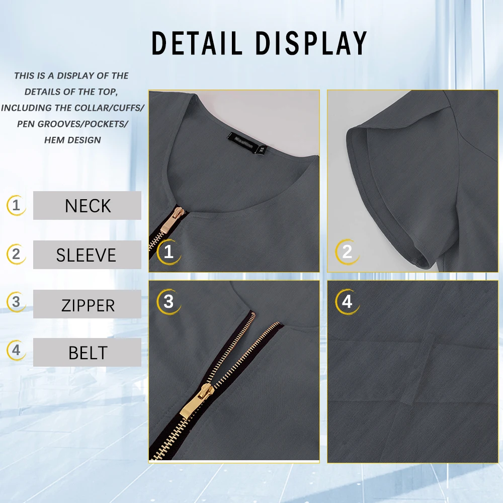 Women Beauty Workwear Hospital Scrub Set Medical Nursing Accessories Slim Fit Clinical Work Clothes Operating Room Surgical Suit