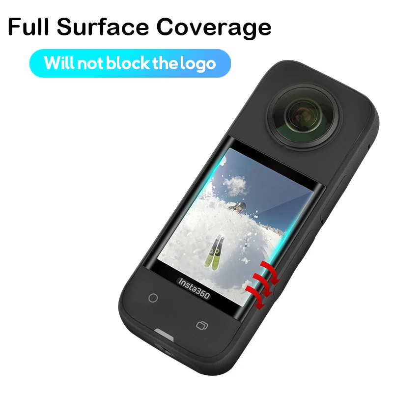 for Insta360 X3 Tempered Glass Film 3D Curved Screen and Lens Protector Anti-scratch HD Insta360 Action Camera Accessories