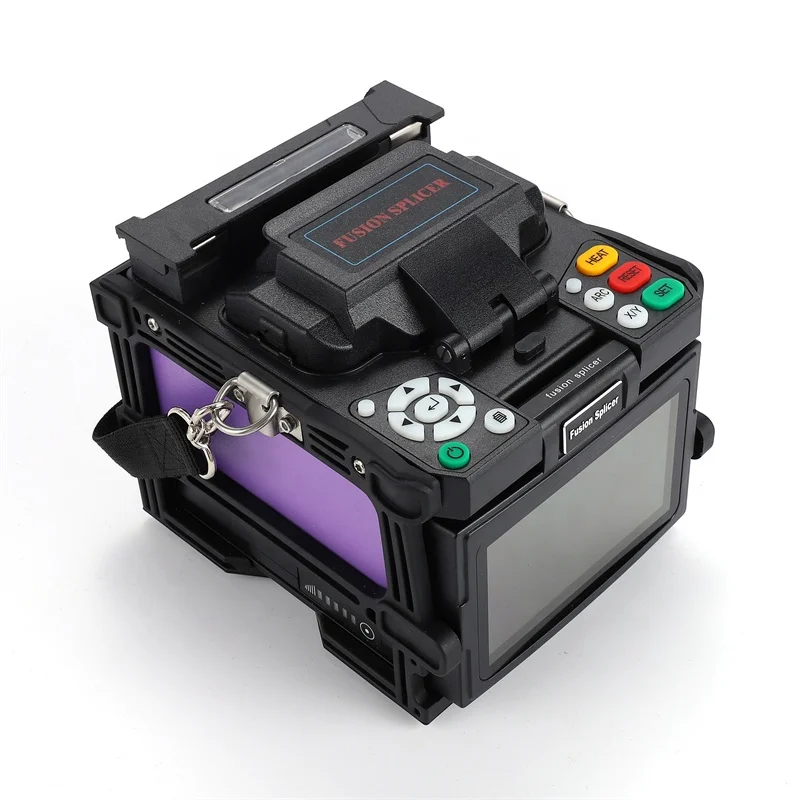 Splicing Machine Fiber Optic Fusion Splicer Multilanguage  4 Motors FTTH Solution Signal Fire Fusion Splicer