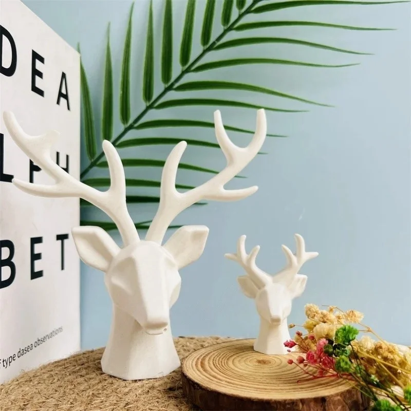 

2 шт., орнамент с рогами оленя, силиконовая форма, сделай сам, гипсовое украшение для хранения ювелирных изделий, подвеска, украшение, форма из смолы, домашнее литье для рукоделия