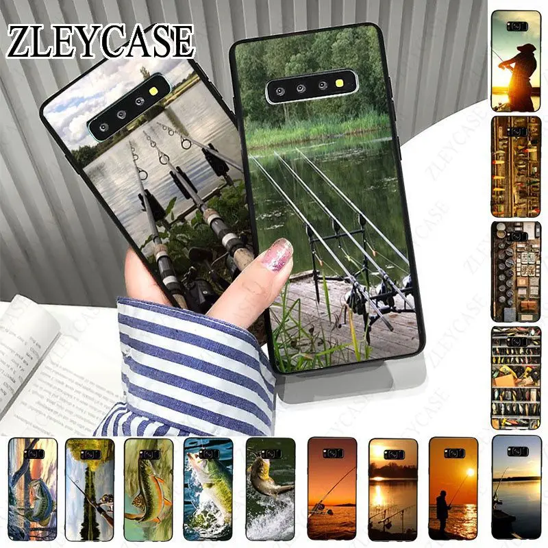 fundas FISHING 3 RODS BY LAKE fish Phone Cover For Samsung Galaxy Note9 note10 note20ultra S23 S21FE S22PLUS S24ULTRA S20FE case