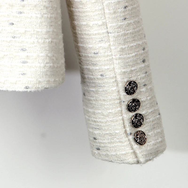 سترة تويد عصرية بتصميم جديد لعام 2025 برقبة دائرية وخفيفة الوزن فاخرة للمشاهير بتصميم مزاجي راقي