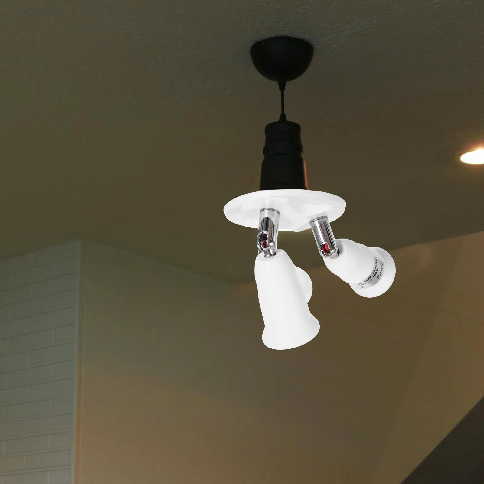 

E27 Lamp Socket Splitter 360 Degree Swivel Head Converter for LED Bulbs E14 GU10 Sockets Adapter Extender Fireproof Heat