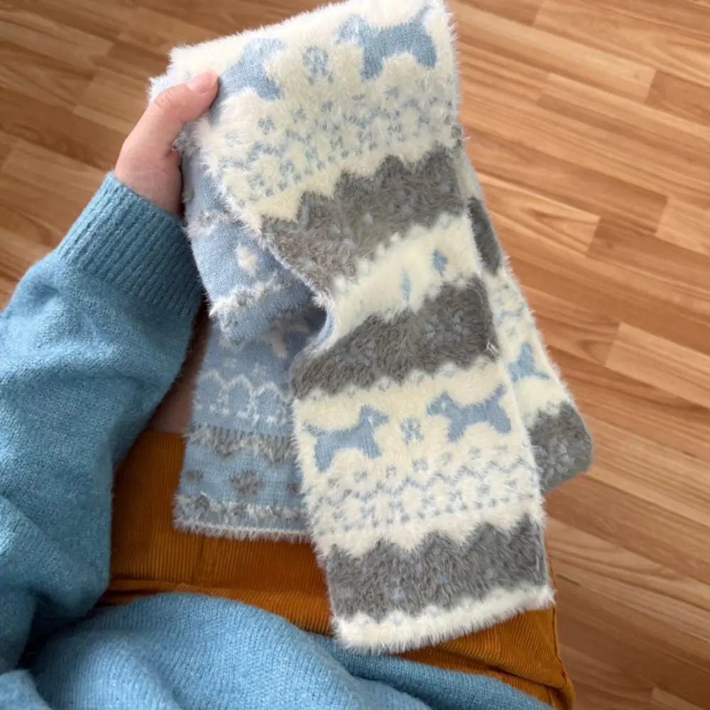 

Простой жаккардовый вязаный шарф со снежинками, утепленные зимние кашемировые шарфы в стиле Fair Isle, однотонная шерстяная шаль, осень-зима