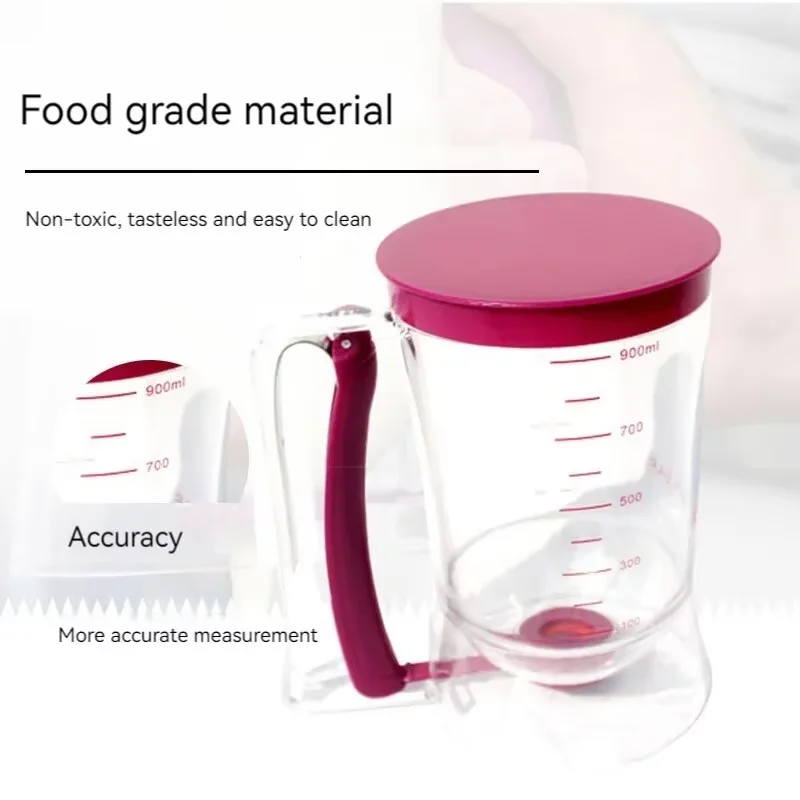 Hand-Held Batter Dispenser For Cupcakes Easy-To-Use Batter Dispenser And Butter Separator With Measuring Labels Kitchen