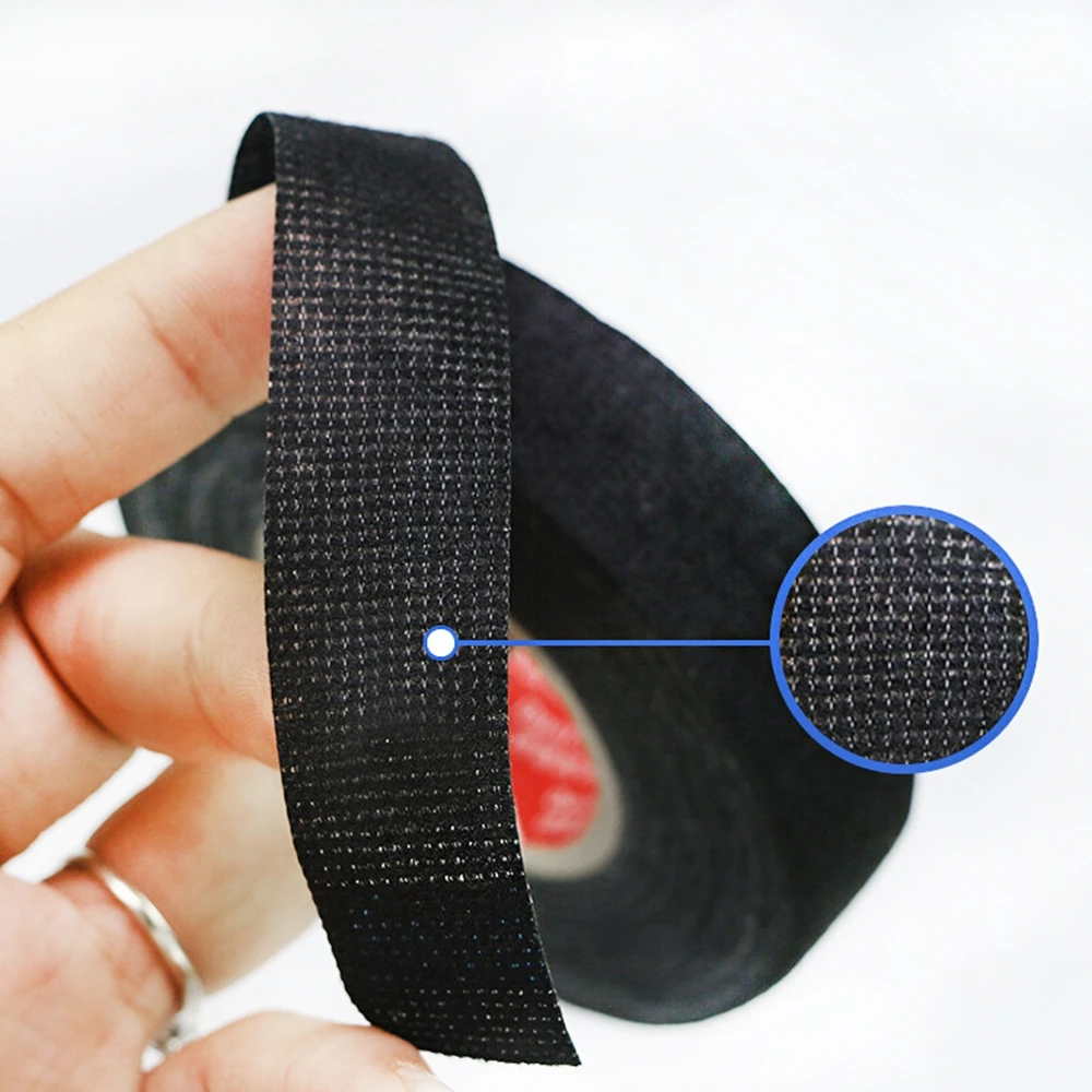 15 Meters 19mm Width Multipurpose Self Adhesive Tape Anti-creak Rattle Felt Tape Automotive Wiring Harness Tape