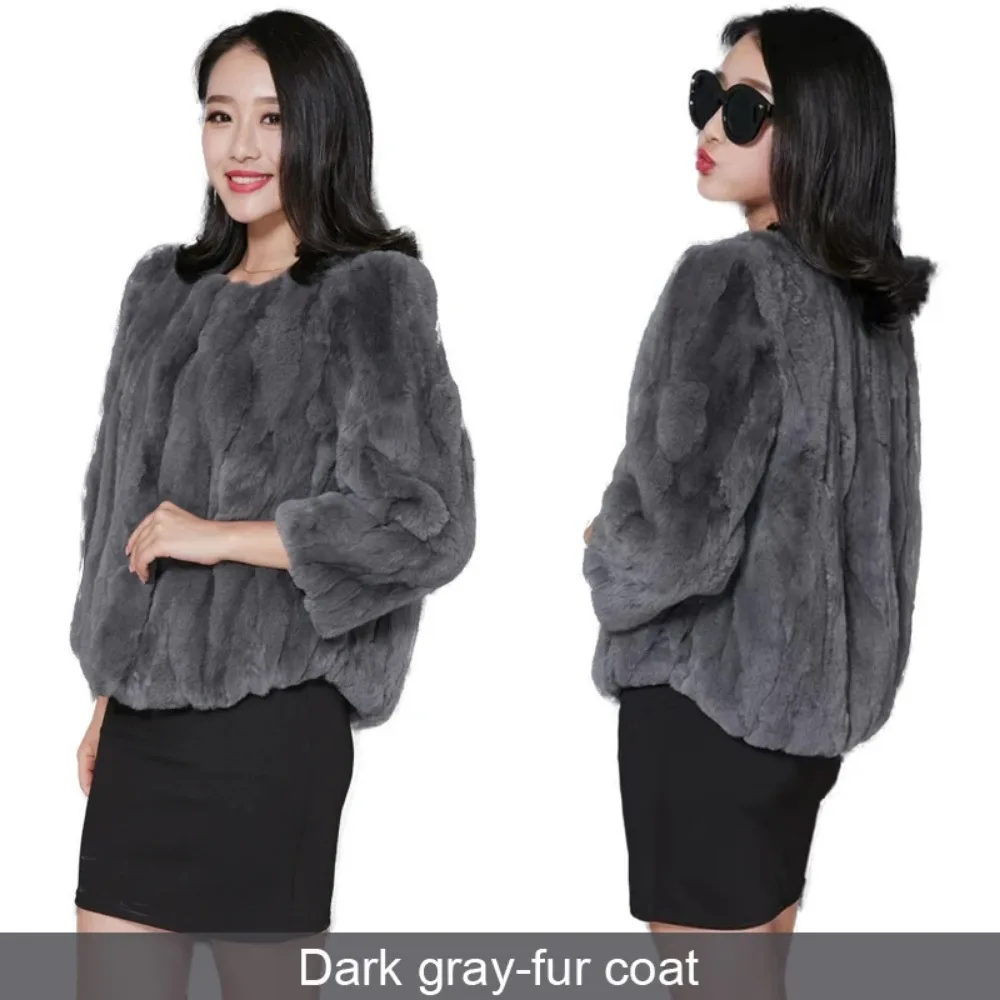 OFTBUY Winter Natural Real Rex Rabbit Fur Coat giacche donna Luxury Short allentato Size Furry Thick Warm girocollo abbigliamento donna