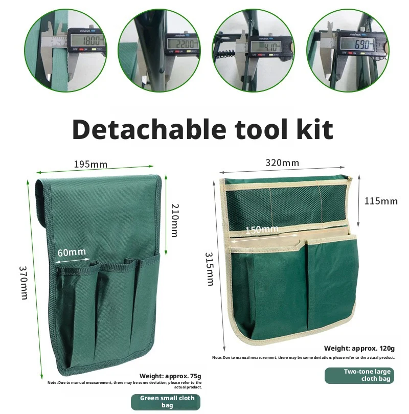Garden Knee Bench with Handles and Tools Bag-2in1 Multi-Purpose Garden EVA Foam Knee Bench, Foldable and Padded