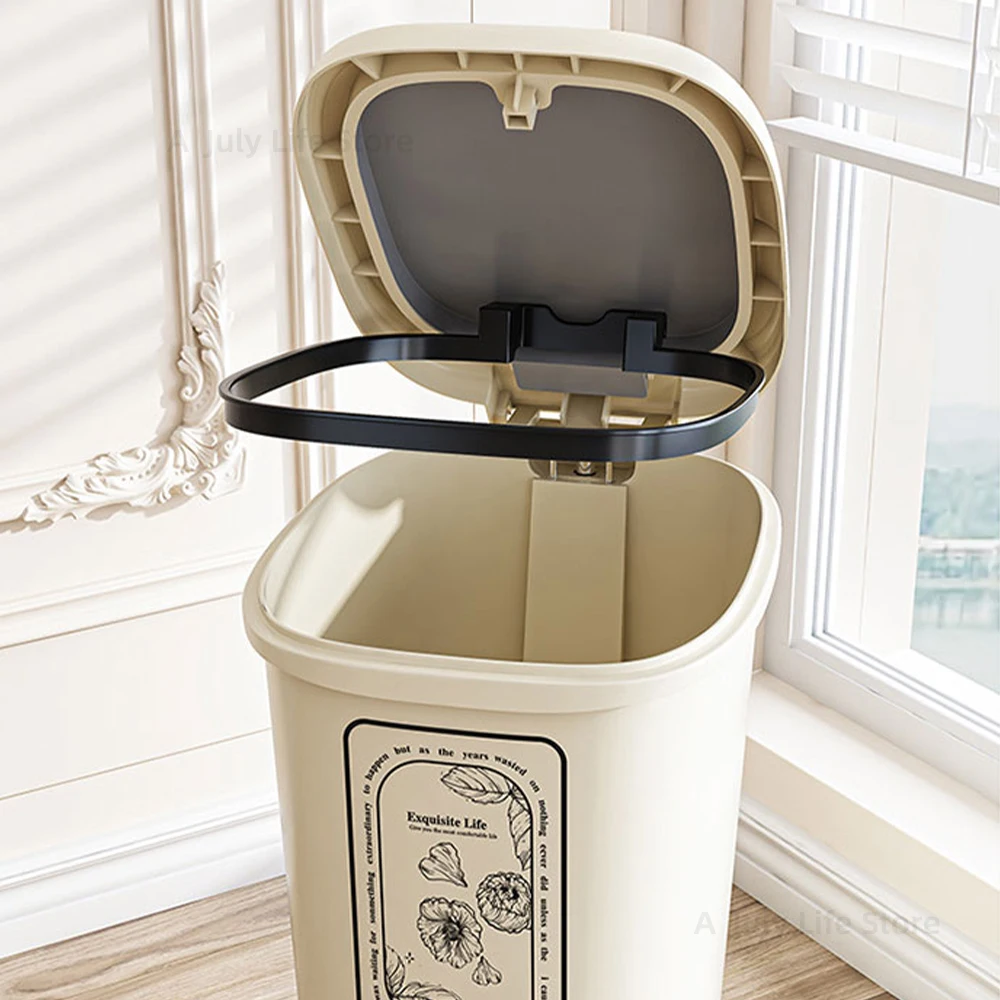 10/15L New Pedal Trash Can Bathroom Waterproof Wastebasket with Lid Storage Bucket Food Waste Recycle Bin Kitchen Accessories