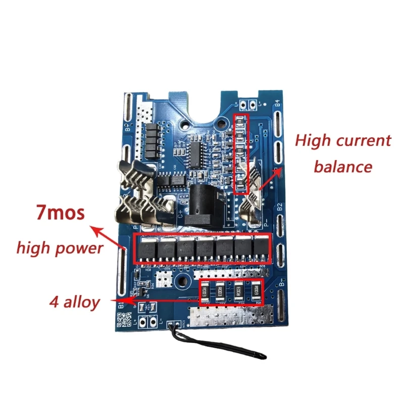 High Efficiency Rapid Protections Module Reducing Wait Time with 7MOS Cell Balance Feature for 18650 21V Tool