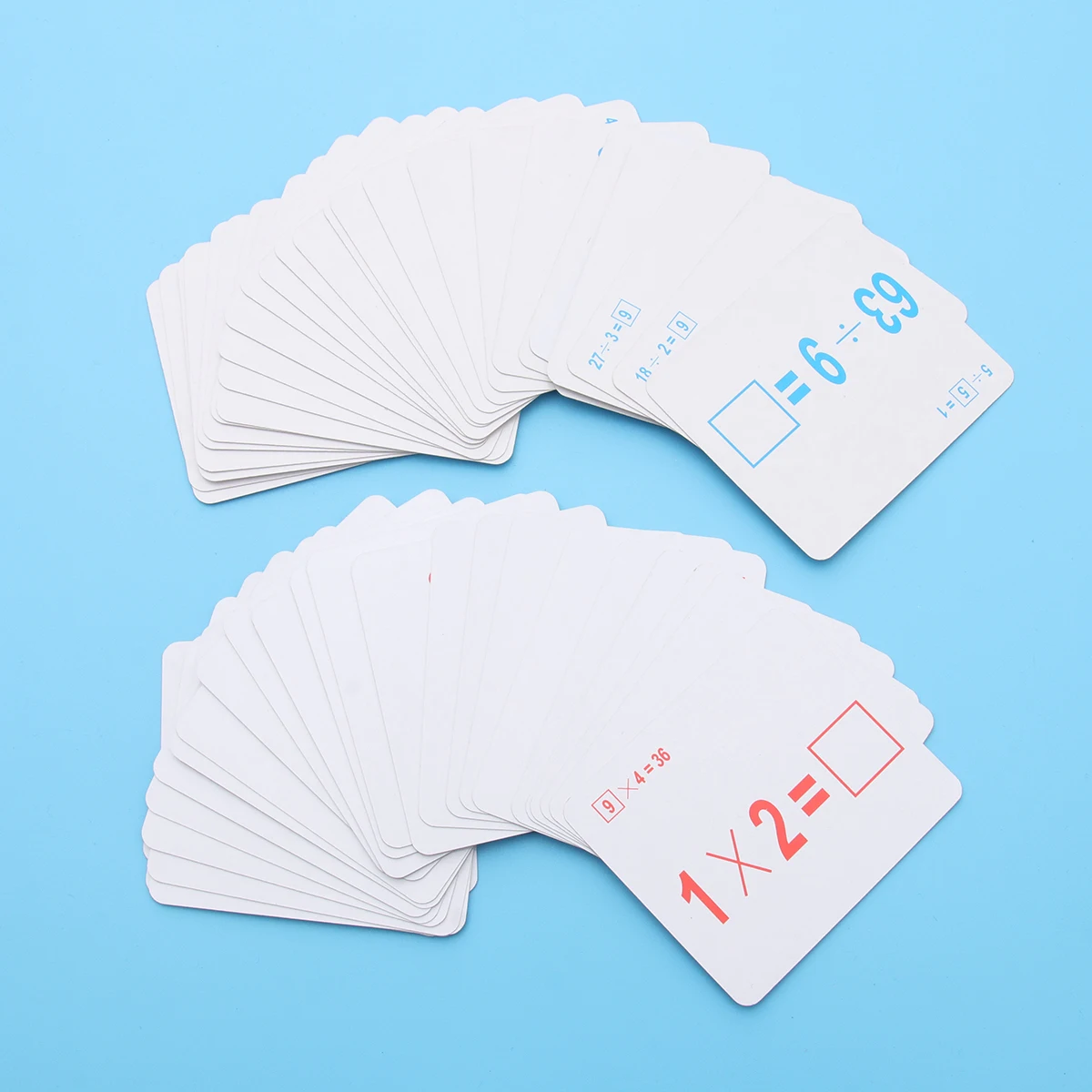 54 個スペイン語算術カード割り算カード早期学習カラフルな数字デジタル乗算