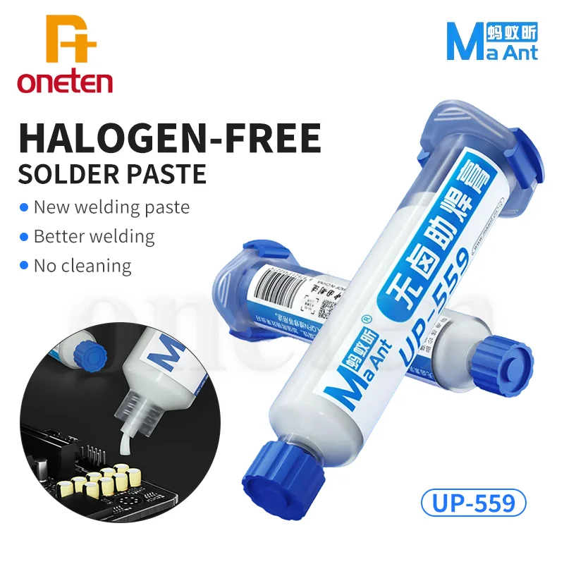 MaAnt UP-559 BGA PCB Flux Paste No-Clean Solder SMD Soldering Paste Flux Grease Flux Low Residue No Corrosion Welding Better