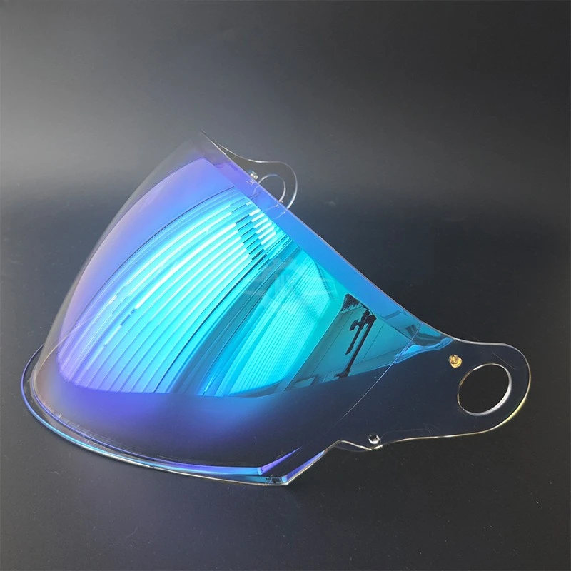 Suitable for LS2 OF616 Helmet Lens Aurora Day and Night Universal Electroplated Half Helmet Sun Visor Mask UV Protection
