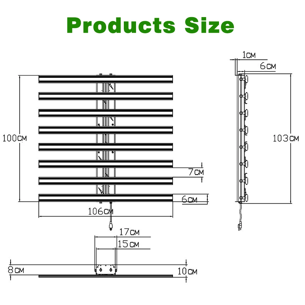 Imagem -05 - Full Spectrum Led Grow Light Bar 1000w 1500w Quantum Tech Phyto Lâmpada Alta Ppfd Tenda de Estufa Plantas Flor Samsung-lm301b