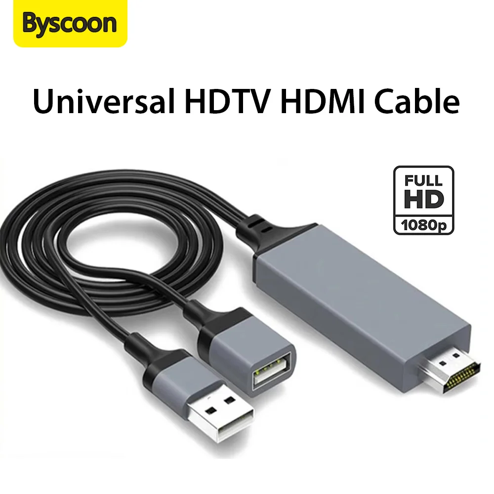 Telefone Android USB para HDTV HDMI Cabo 1080P USB para adaptador HDMI para projetor de monitor de TV de telefone