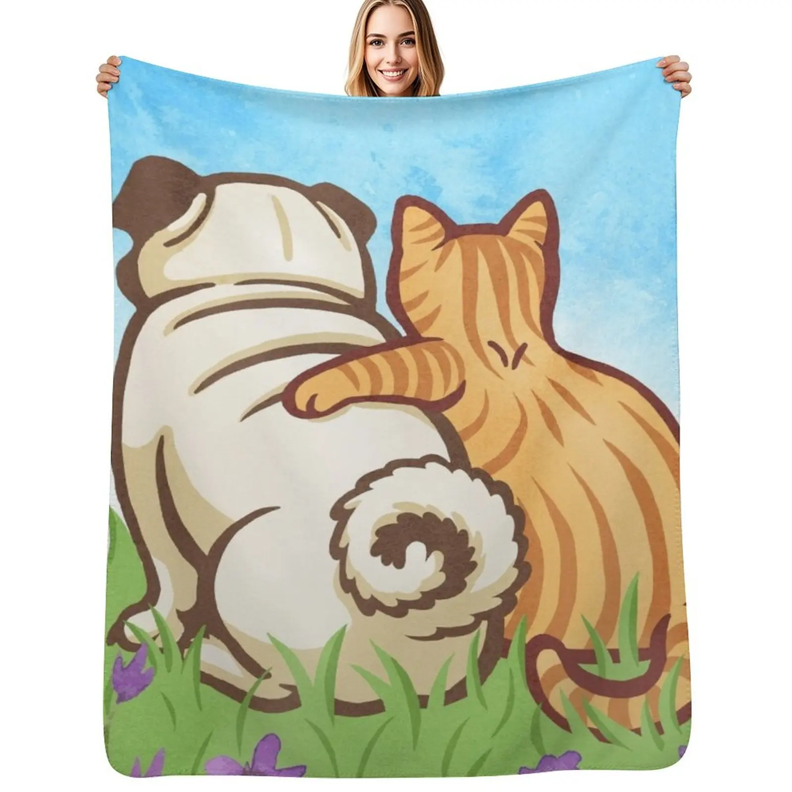 

Best Friends Forever - Milo & Otis Throw Blanket Summer Beddings warm winter For Baby Sofa Throw Blankets