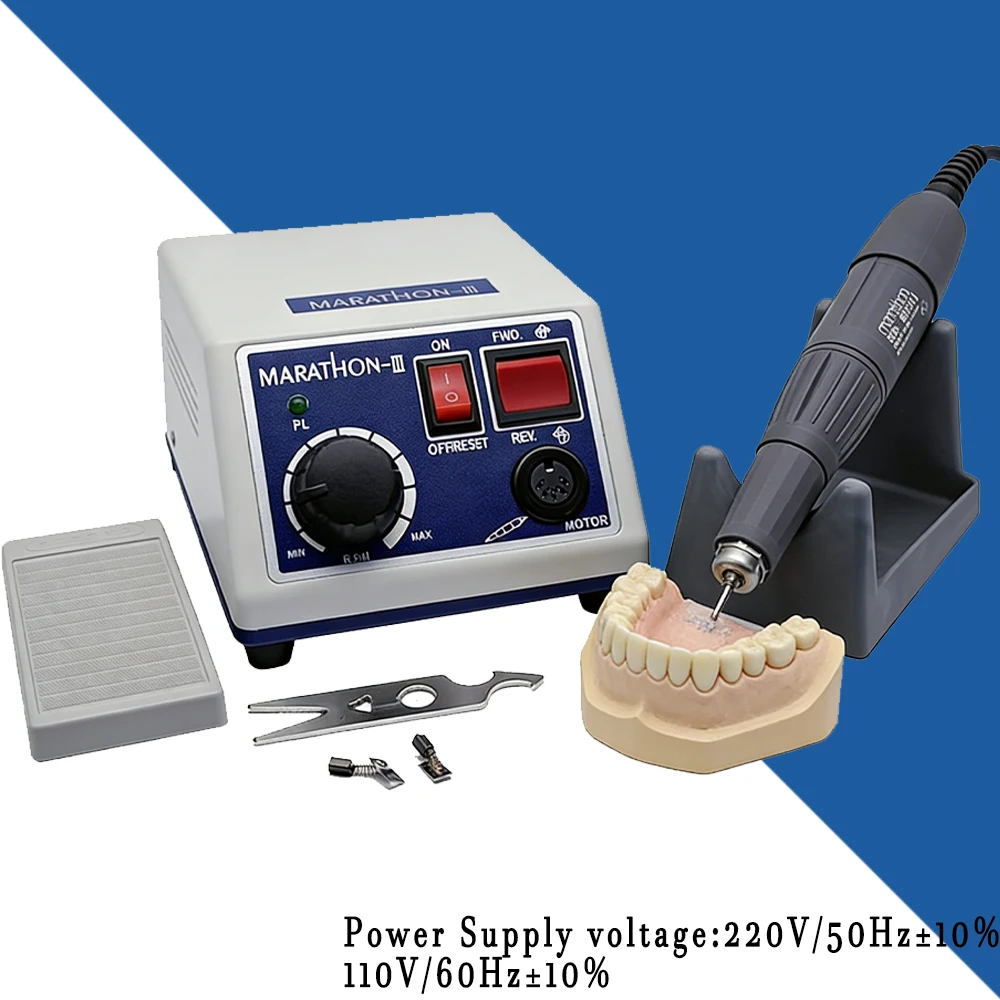 Dental Electric Micromotor SMT Marathon N3 35000 RPM with H37L1 Handpiece for Dental Lab High Speed Polishing