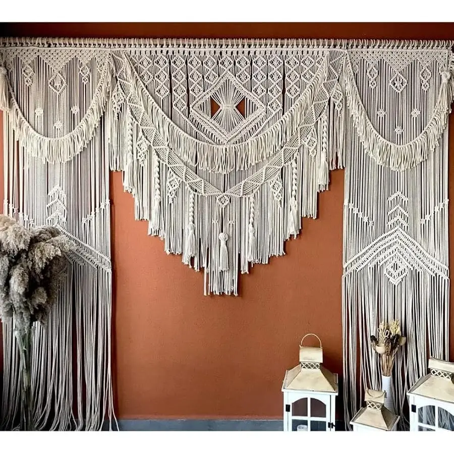 

Generic El Clasico Overseas Macrame Large Curtain Bohemian Boho Decoration Backdrop Wedding Wall Hanging (100X95)
