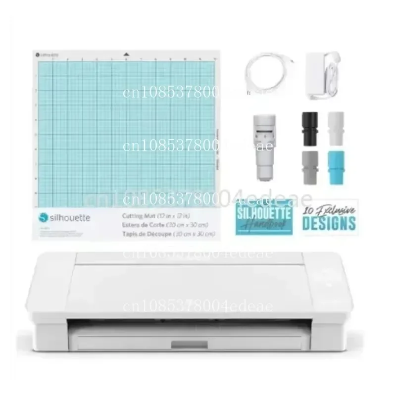 Cameo 4 with Bluetooth, 12x12 Cutting Mat, Autoblade 2, 100 Designs and Silhouette Studio Software - White Edition