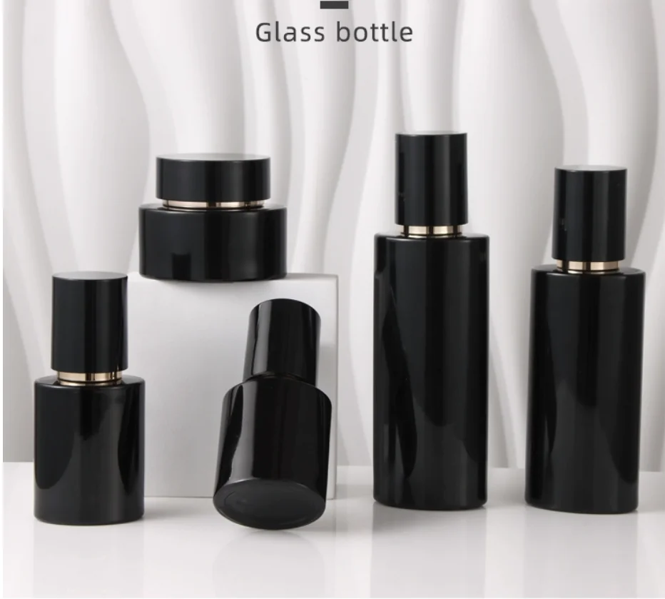 30ml-120ml oval shape glass bottle moisture essence serum/lotion/emulsion/foundation/toner toilet water cosmetic packing