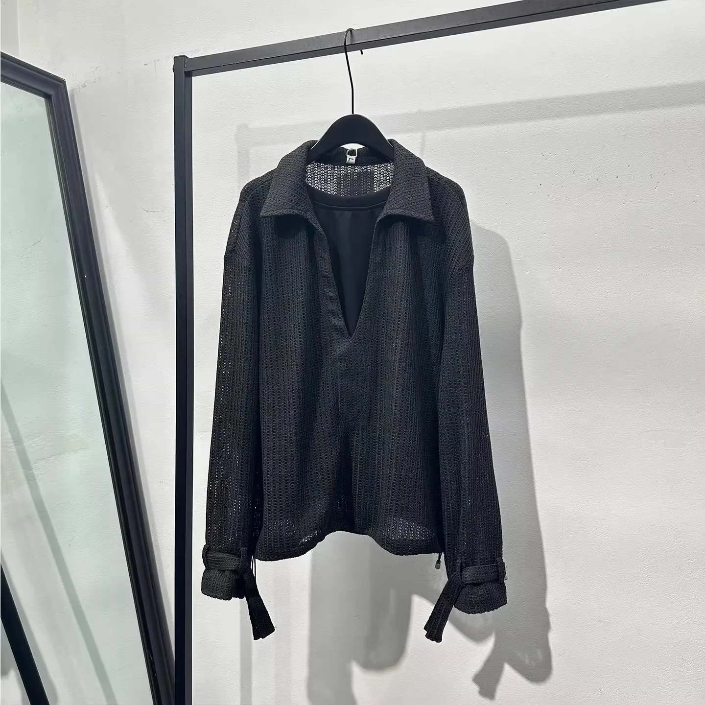 

Owen Seak Men Casual Shirts Gothic Style Men's Clothing Spring Male High Street Autumn Black Shirts