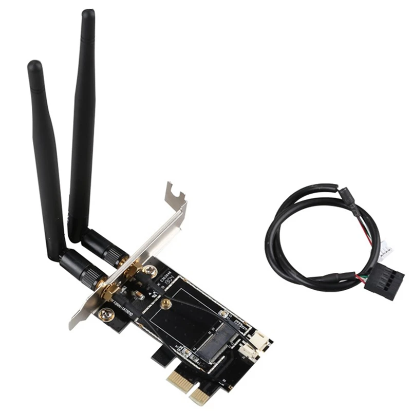 

Настольный Беспроводной Wi-Fi Bluetooth сетевой адаптер Pcie на M.2 плата расширения Wi-Fi адаптер M.2 NGFF