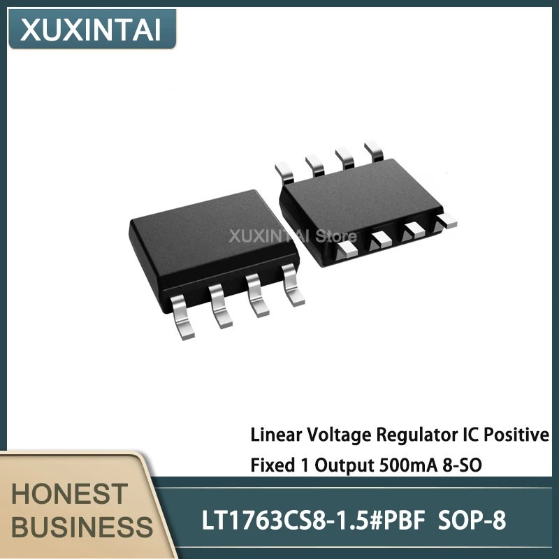 5Pcs/Lot  New Original  LT1763CS8-1.5#PBF LT1763CS8-1.5  Linear Voltage Regulator IC Positive Fixed 1 Output 500mA 8-SO