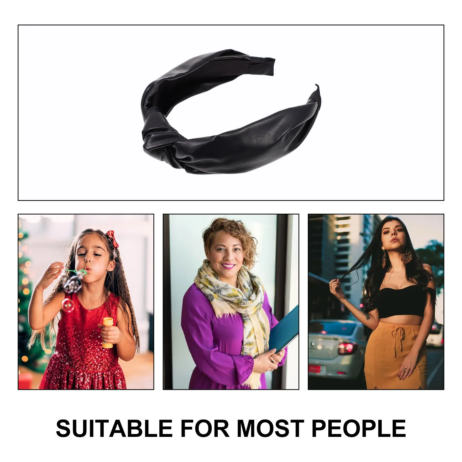 

The Cross Pu Headband Women's Hair Accessories Knotted Polyethylenerigid Wide Headbands