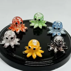 Mini Octopus Glass Straight Hole Bead Earnail Pendant DIY Accessory