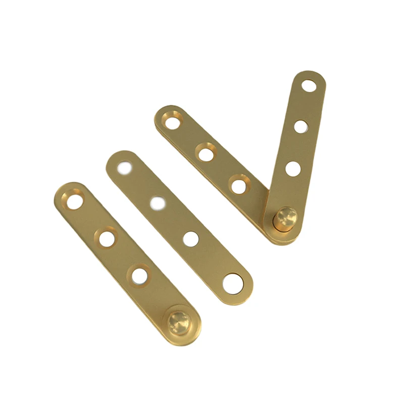 1Pair Fastener Folding Doors Copper Hinges With Up And Down Hinges Furniture Hinge Tone Rotary Hidden Hardware