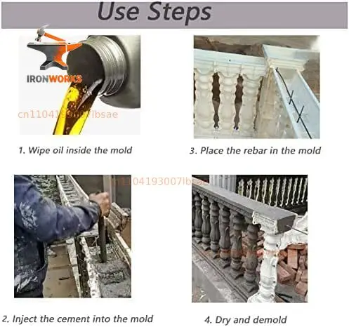 26.78" Plastic Pillar Concrete Molds  Pillar Mould Garden Reusable DIY Casting Cement Plaster Concrete Mould view 2