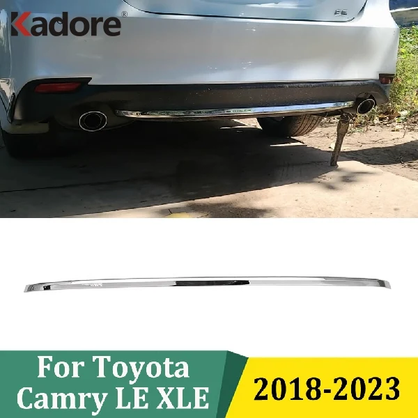 

Для Toyota Camry 2018-2023 LE XLE: Накладка на нижнюю часть бампера задней двери багажника, защитная полоса, внешние аксессуары для стайлинга автомобиля