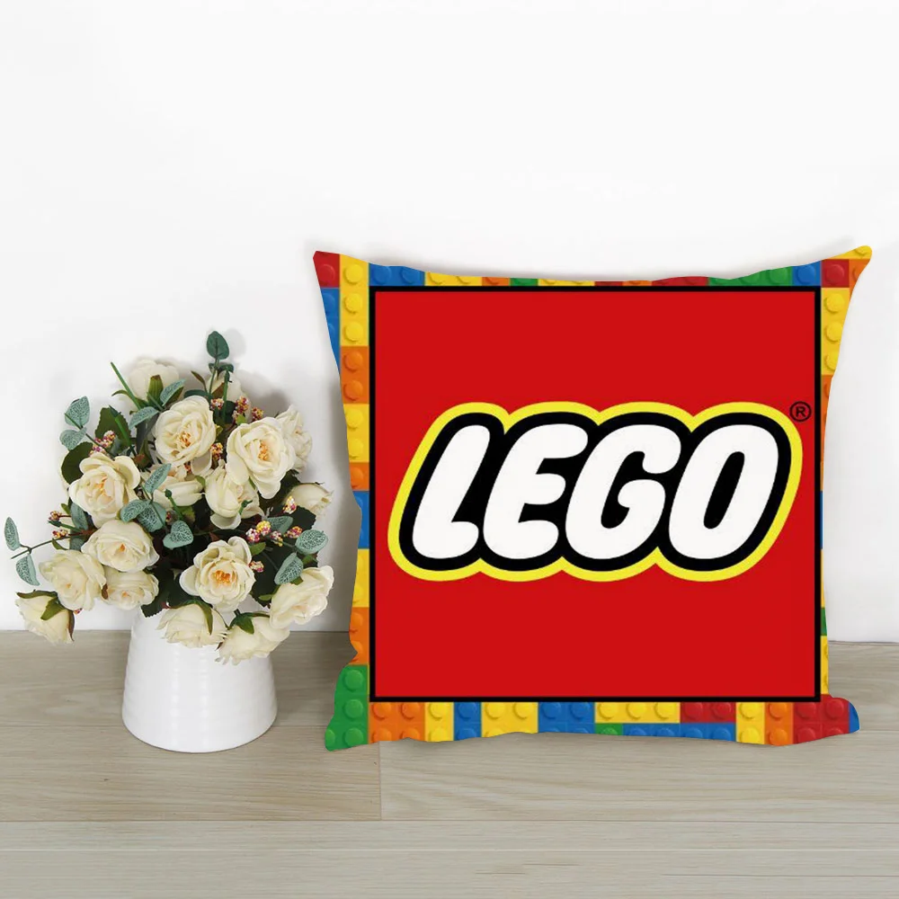 L-LEGOS Pillow Case Plush Fabric Soft Pillowcase Double Sided Print Cushion Cover Household Gifts