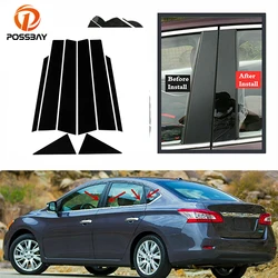 8PCS Pillar Posts for Nissan Sentra 2013 2014 2015 2016 2017 2018 2019 Window Trim Cover BC Column Stickers Auto Styling