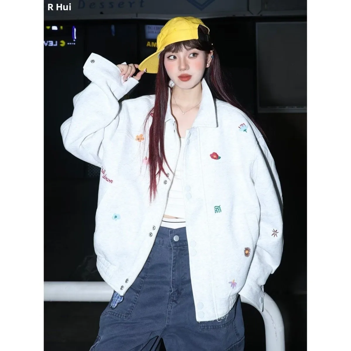 

Свободное мужское пальто Jaet 2024, весенне-осеннее Sli Harajuku Street Faion, корейская версия, повседневное пальто-стойка Long Sve