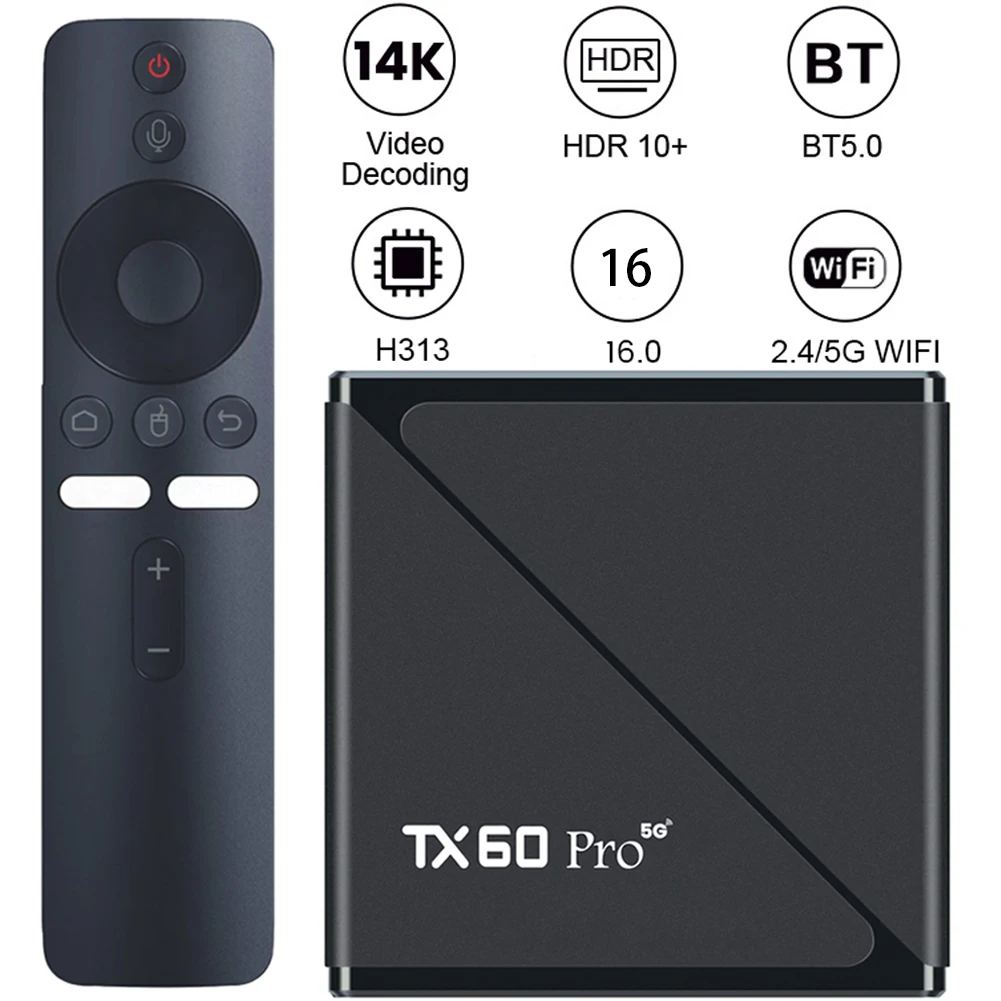 Android 16 Smart TV Box 16GB 256GB Media Player 14K 2.4G/5G Dual WiFi Set Top Box Android Box