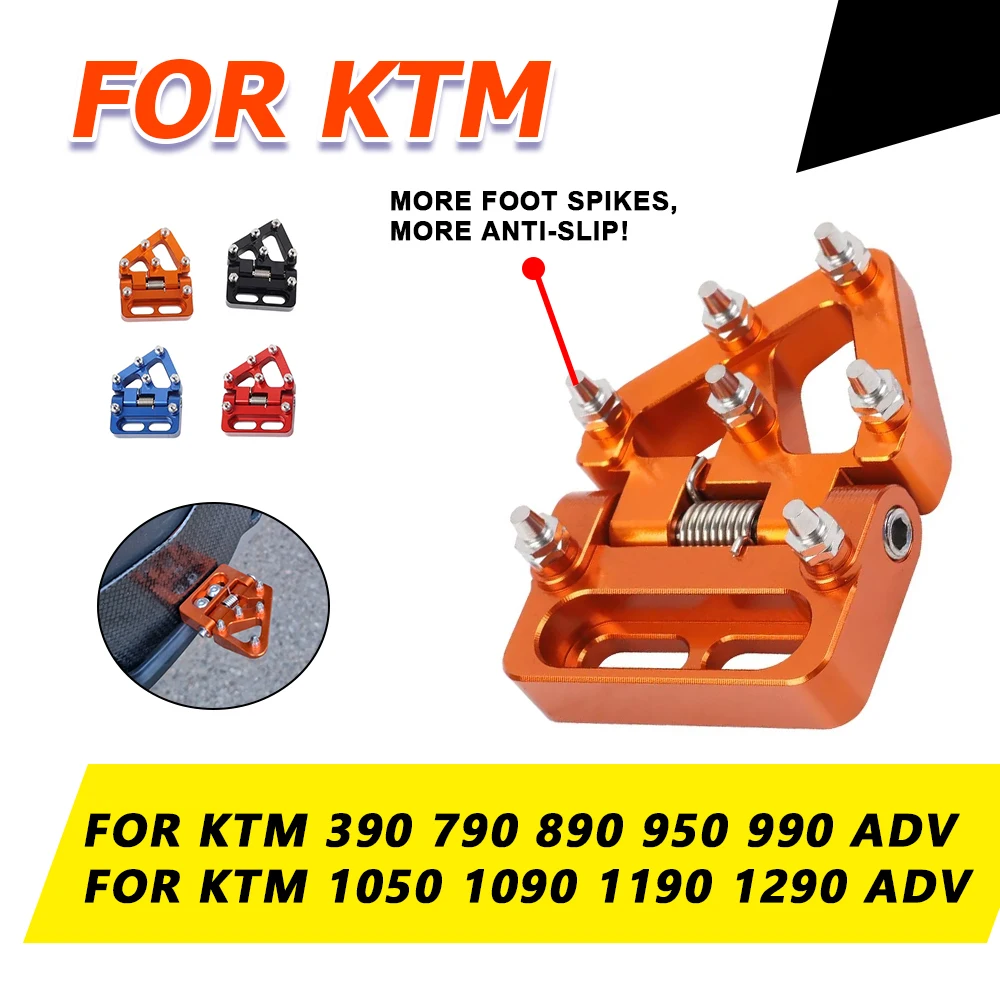 For KTM 790ADV 390ADV 390 790 890 950 990 1050 1090 1190 Adventure 1290 ADV S T Accessories Foldable Rear Brake Pedal Tip Plate