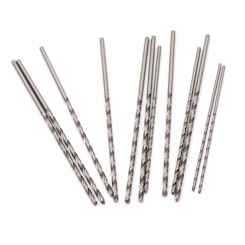 5pcs 1.0-2.0mm HSS Extended Straight Shank Twist Drill Bit Electric Drill Rotary Tool For Metal Wood Stone Jewelry Drilling Hole