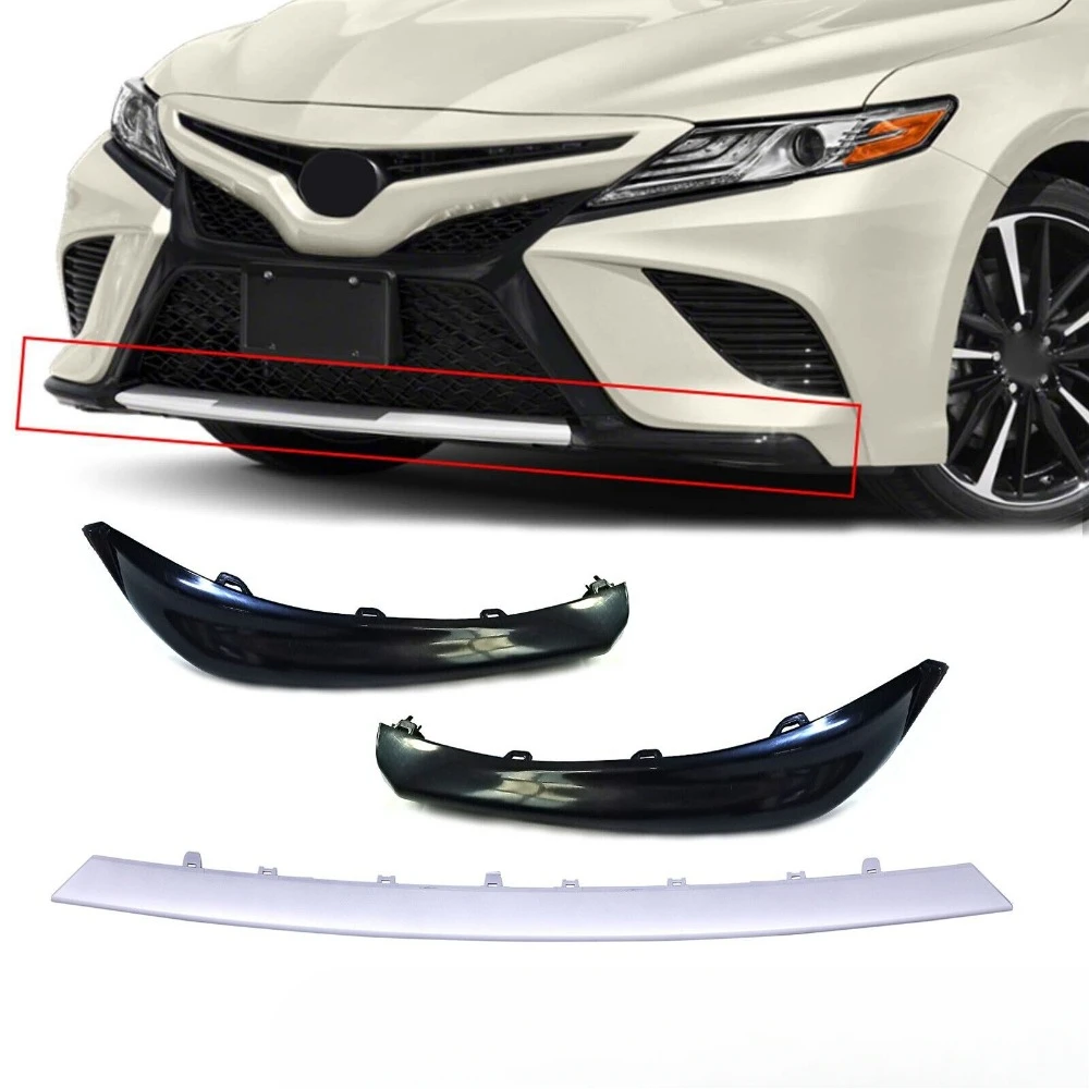 

3PCS For 2018-2020 Toyota Camry SE XSE Front Bumper Lower Grille Trim Molding United States