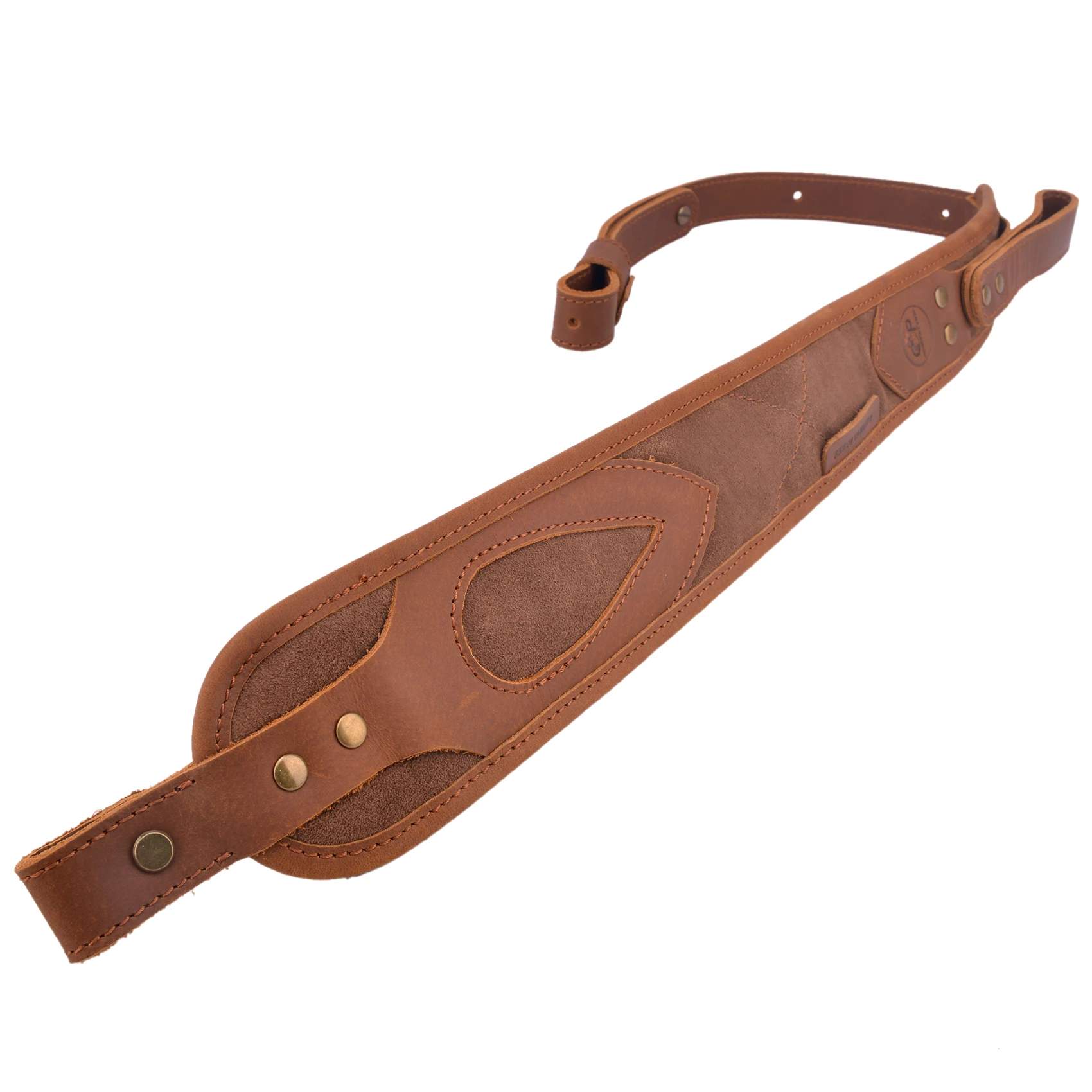 OP Padded Cow Hide Suede Leather Rifle Sling With Swivels , Hunting Cobra Style Gun Shoulder Strap Carry Belt