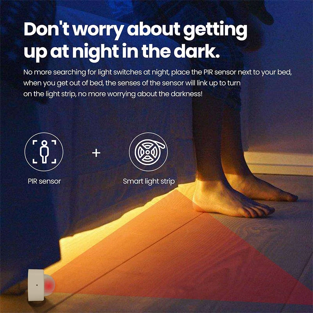 Tuya Zigbee Smart PIR Motion Sensor Infrarot Detektor mit Lux Erkennung Anti-diebstahl Alarm Sensor Drahtlose Sicherheit Schutz – Detail 10